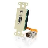 2212-60053-001 Decora Faceplate Insert: Quiktron RapidRun, VGA, 3.5mm - Ivory