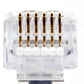 100026B EZ-RJ12 Modular Plug: 6 Position / 6 Conductor for Round, Solid or Stranded Cable - Pass-Through