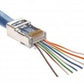 105020 EZ-RJ45 Modular Plug: 8 Position / 8 Conductor for Round, Solid or Stranded CAT5e/CAT6 SHIELDED Cable - Pass-Through